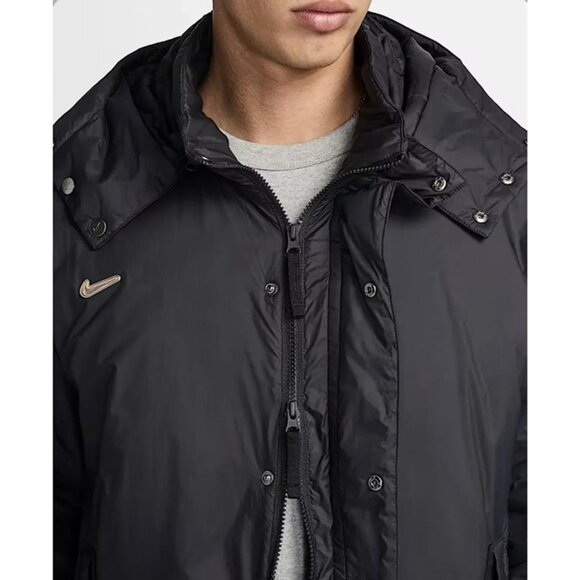 Nike Culture Of Football Therma-FIT Soccer Parka SZ Medium Men Black FZ0529-010 - Picture 4 of 8